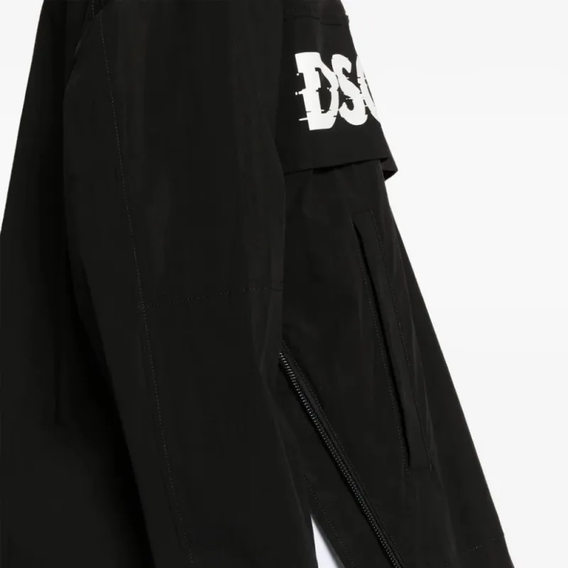 DSQUARED 2 Logo Printed High Neck Jacket-4