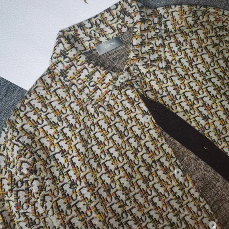 DIOR Shirts Men Yellow-4