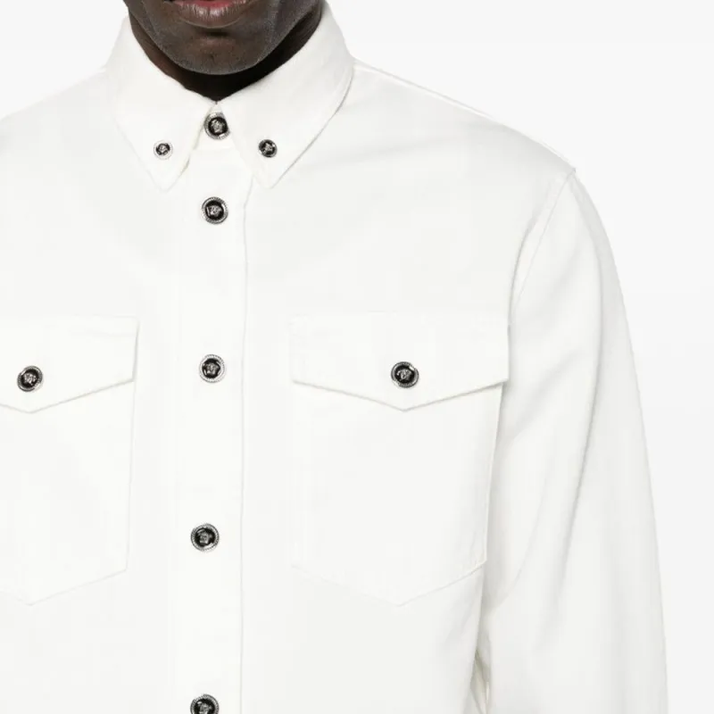 VERSACE Medusa Denim Overshirt-4