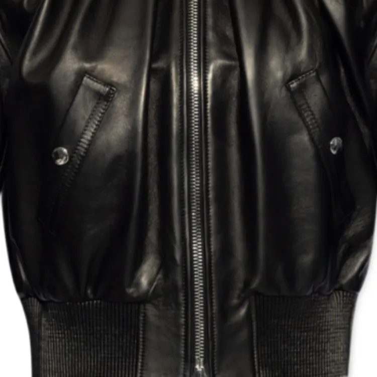 Alexander McQueen Zipped Leather Bomber Jacket-2