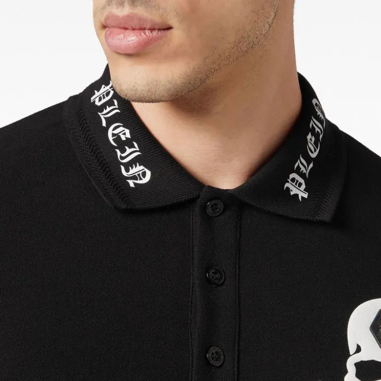 PHILIPP PLEIN Skull print Cotton Polo Shirt-4