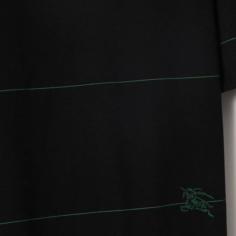 Burberry Striped Logo Embroidered Polo Shirt-4
