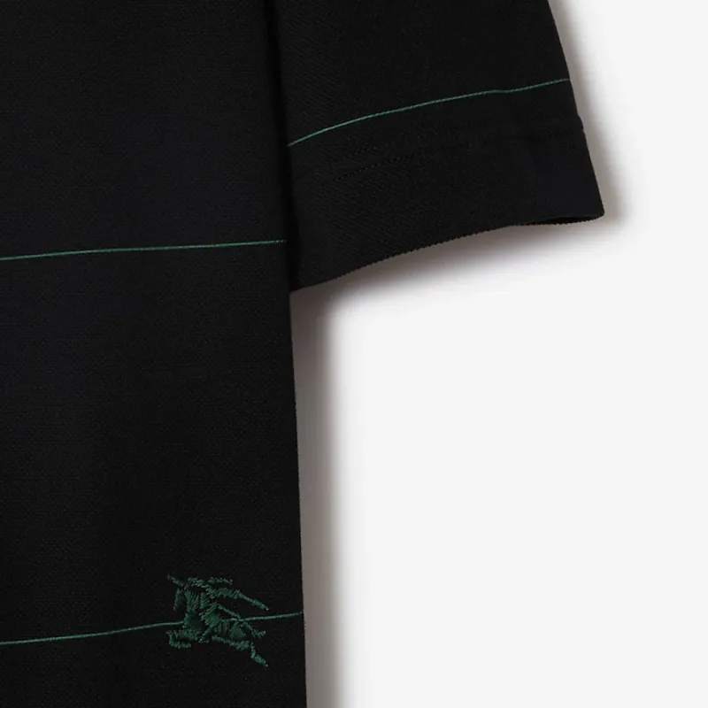Burberry Striped Logo Embroidered Polo Shirt-6
