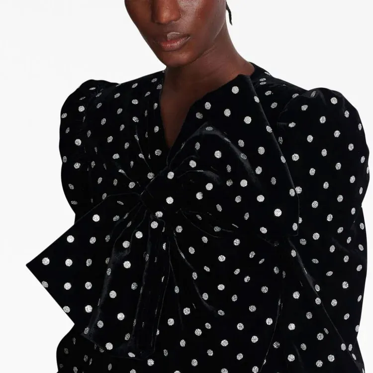 BALMAIN Large Bow Detailed Mini Dress-5
