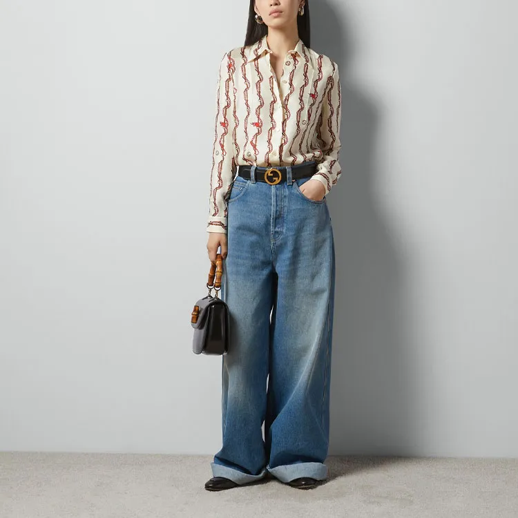 GUCCI Chinese New Year SS24 Shirt Women's Ivory White-1