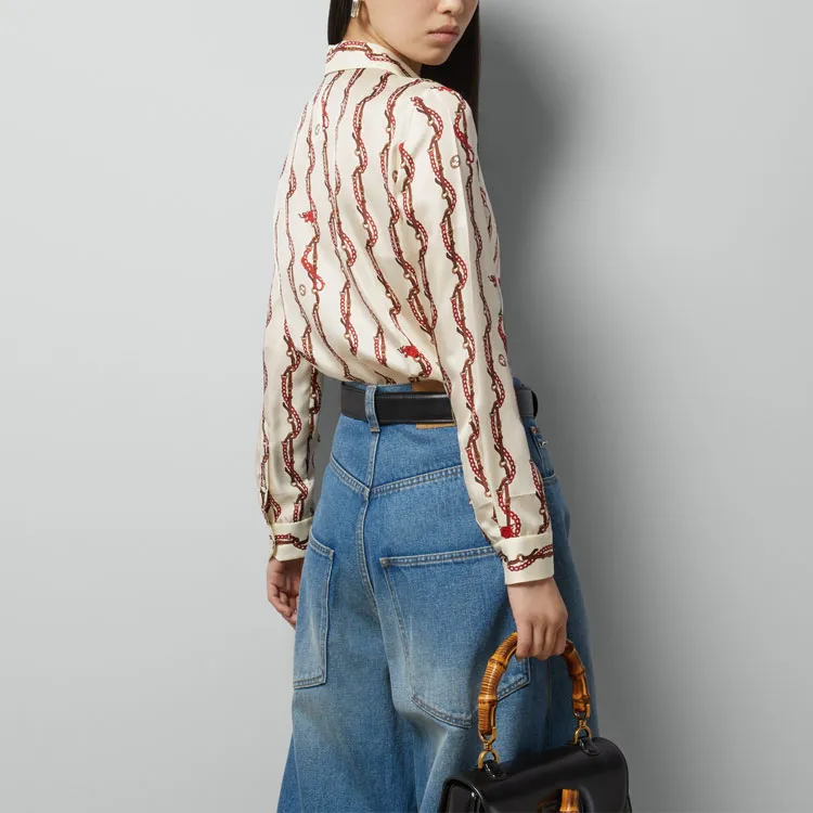 GUCCI Chinese New Year SS24 Shirt Women's Ivory White-3