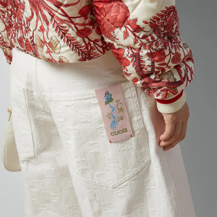 GUCCI Chinese New Year SS24 Jeans Women's White-4