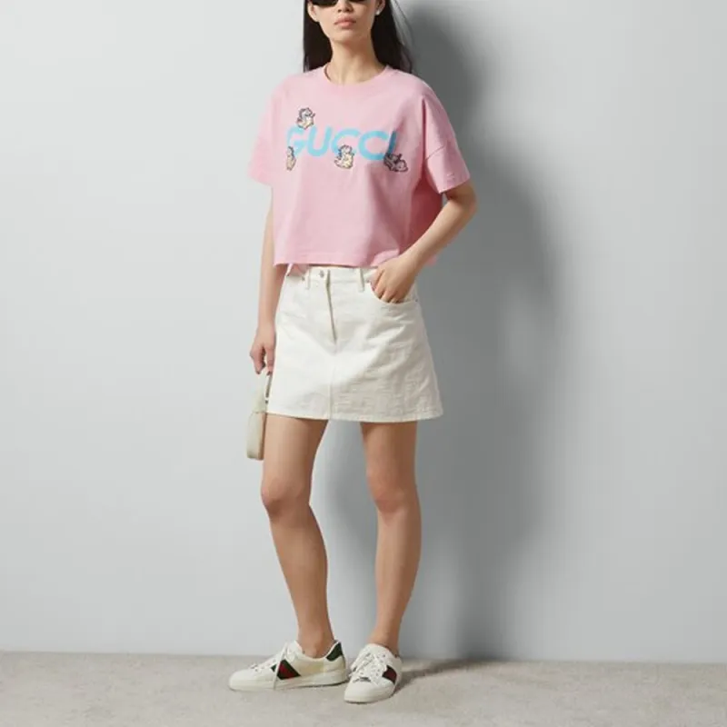GUCCI SS24 Drop Shoulder Sleeve T Shirt Women's-1