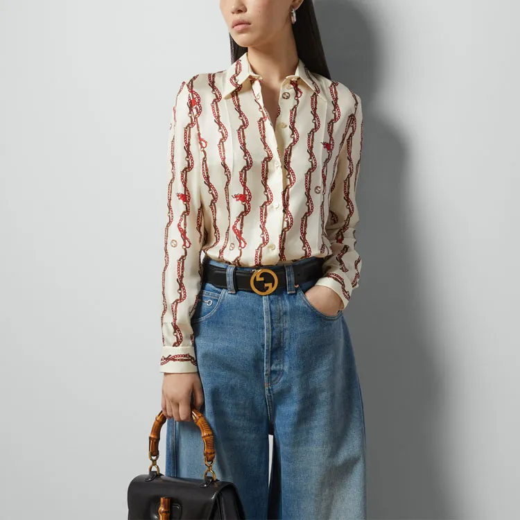 GUCCI Chinese New Year SS24 Shirt Women's Ivory White-2