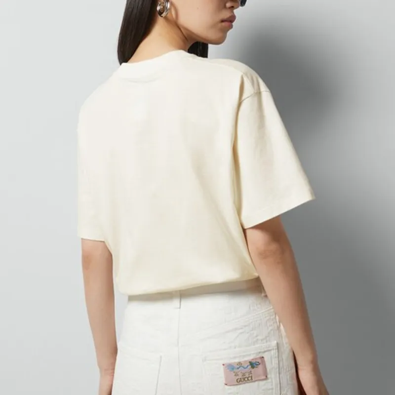 GUCCI Chinese New Year SS24 T Shirt Women's Beige-2