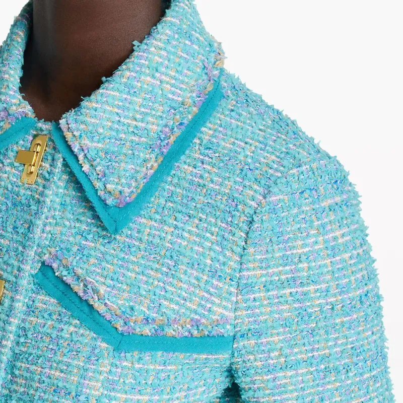 St. John Belted Tweed Coat-5