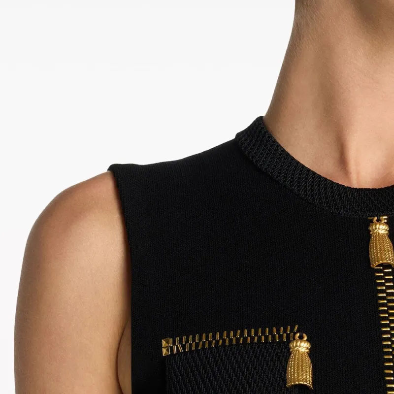 St. John SS24 Sleeveless Dress Women's Black-4