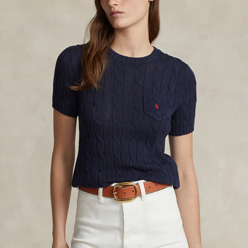 Polo Ralph Lauren Embroidered logo Cable knit T shirt-1