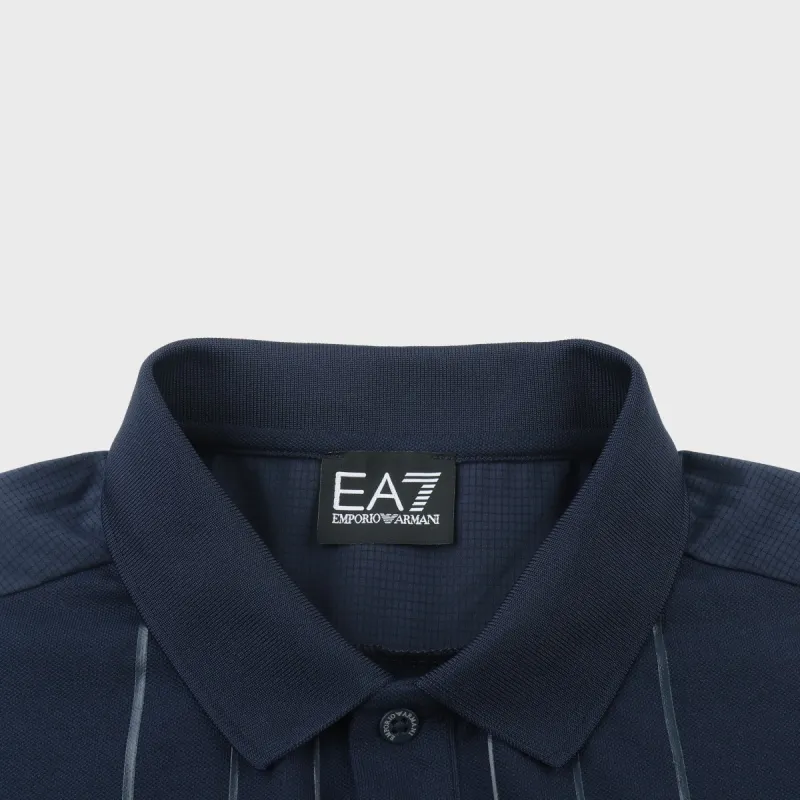 EMPORIO ARMANI EA7 SS24 Polo Shirt Men's Navy Blue-6