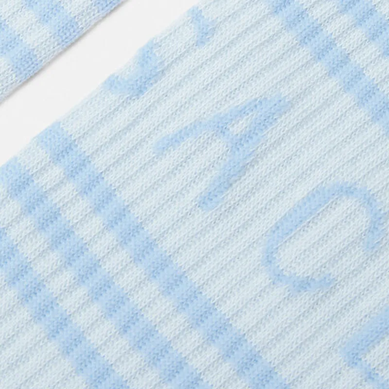 VERSACE SS24 Mid Calf Socks Women's 1 Pack Blue-3