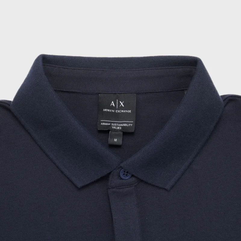 ARMANI EXCHANGE SS24 Polo Shirt Men's Navy Blue-4