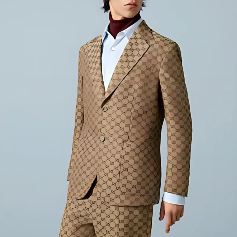 GUCCI Gg Supreme Linen Blazer-4