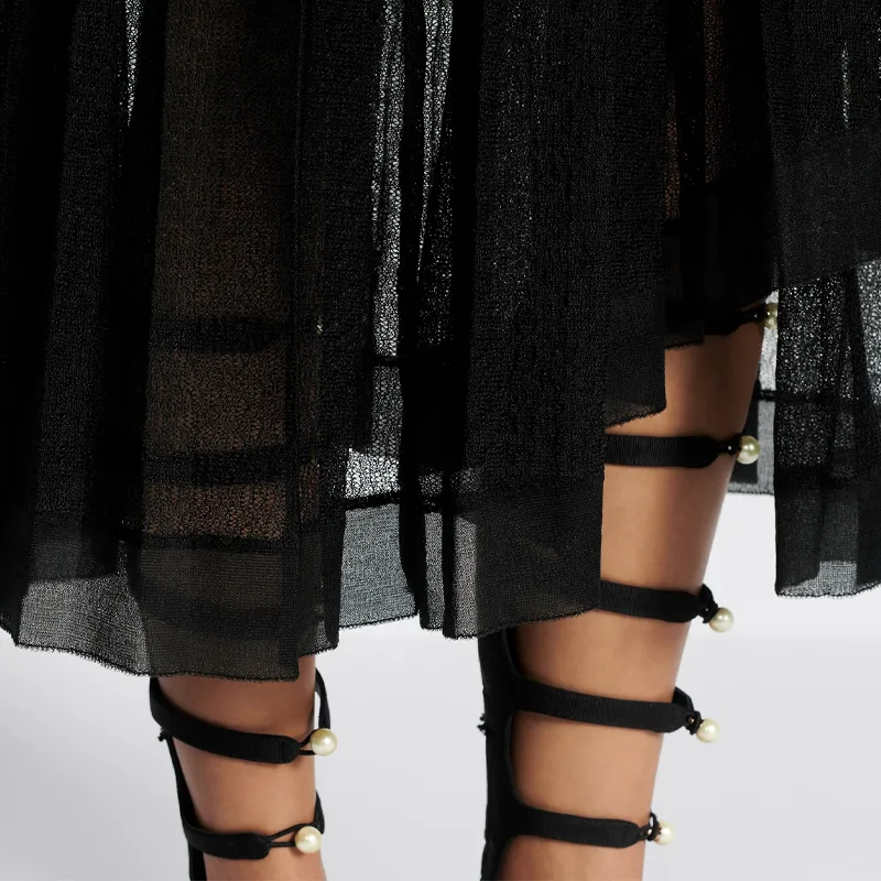 DIOR Pleated Midi Skirt-3