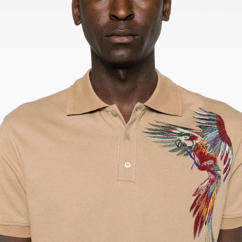 Roberto Cavalli SS24 Polo Shirt Men's Ochre-Brown-4