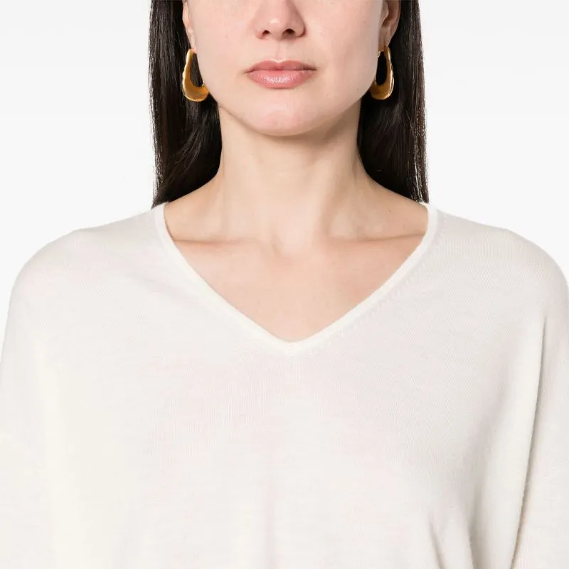 MaxMara V Neck Long Sleeved Jumper-4