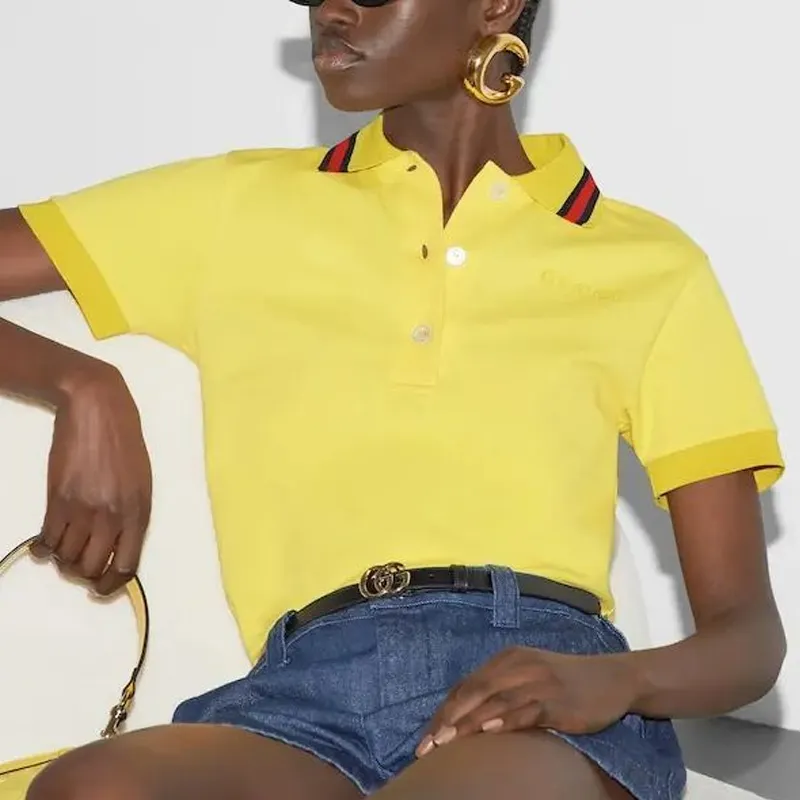 GUCCI Logo-embroidered Polo Shirt-4