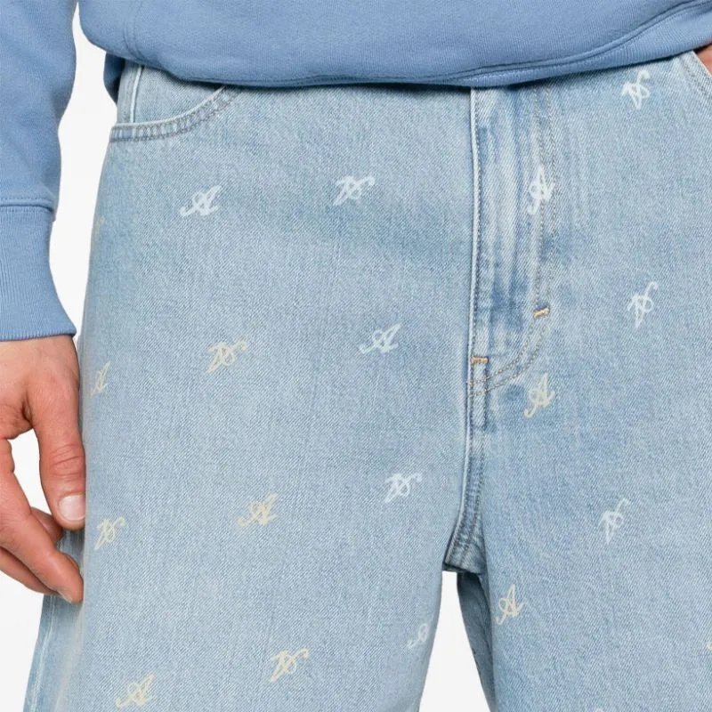 Axel Arigato Miles Logo Printed Denim Bermudsa Shorts-4
