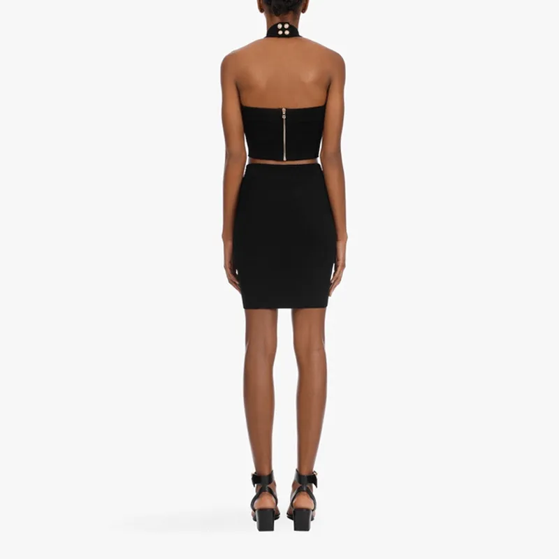 BALMAIN Knitted Zipped Mini Skirt-2