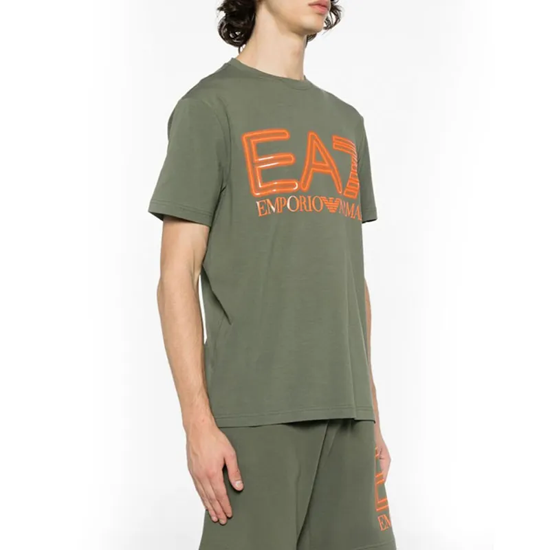 EMPORIO ARMANI EA7 T Shirt Men's Army Green-4