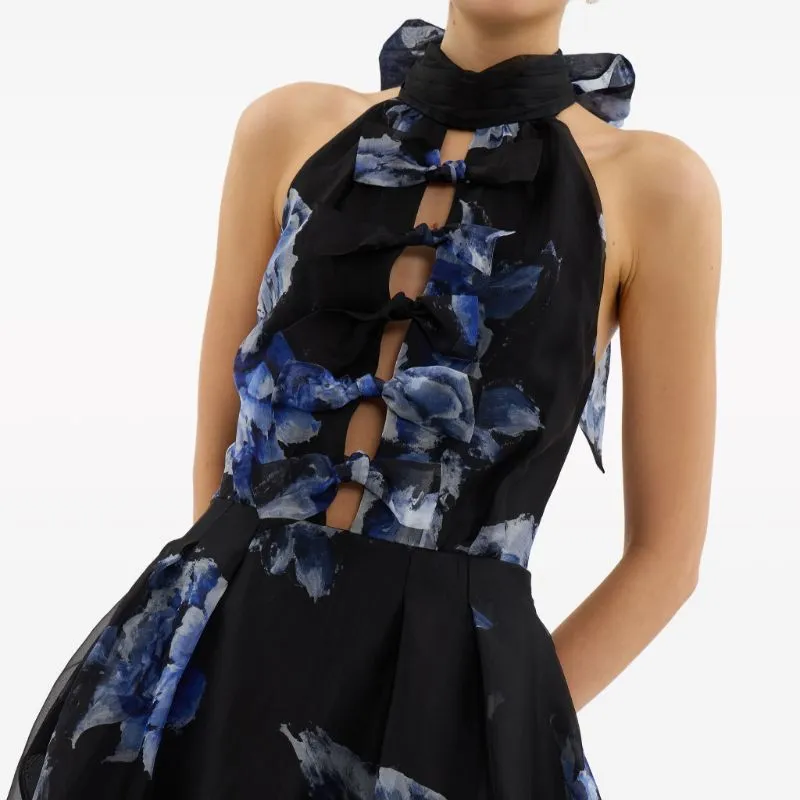 Rebecca Vallance Florentine Floral print Silk chiffon Dress-3