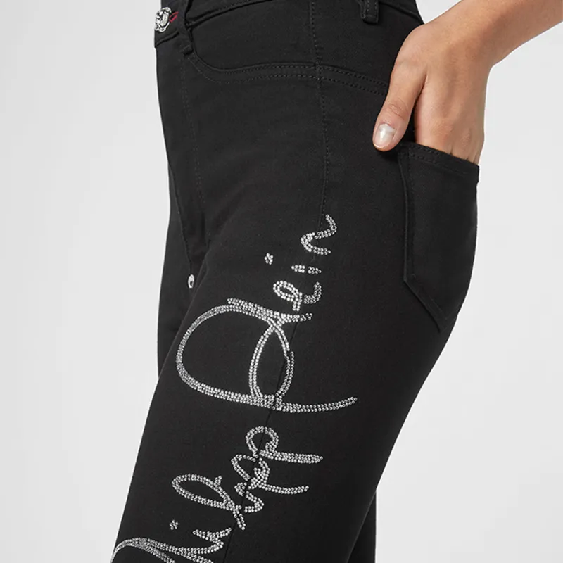 PHILIPP PLEIN Logo print Jeggings-4