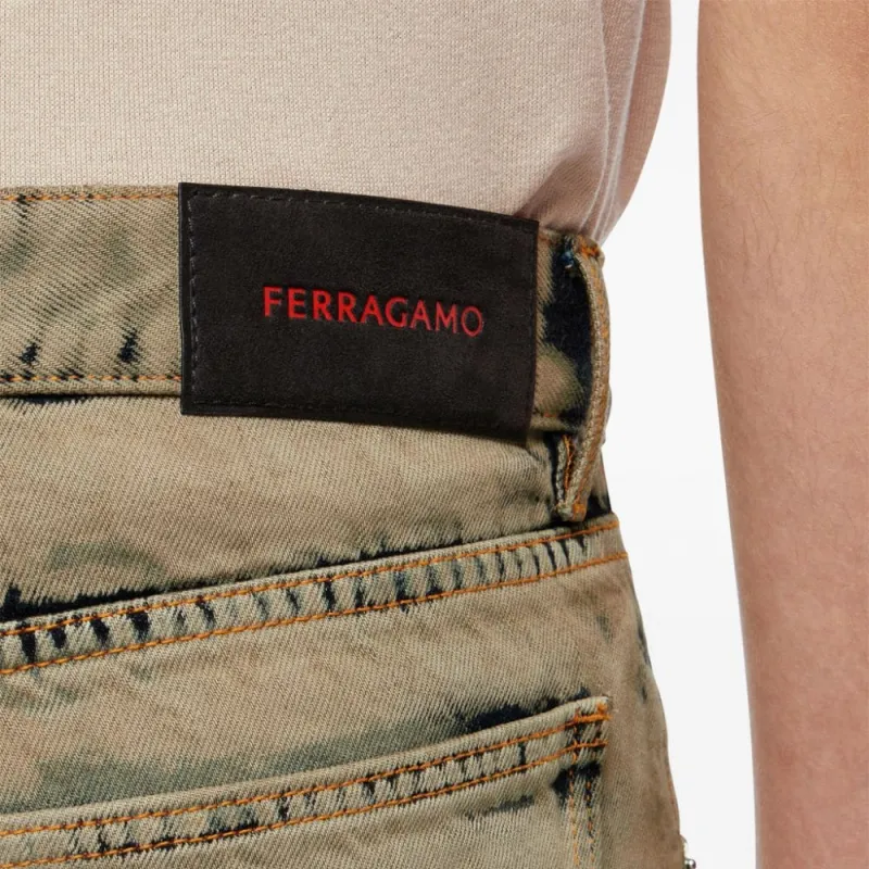 Ferragamo Logo patch Cotton Trousers-4