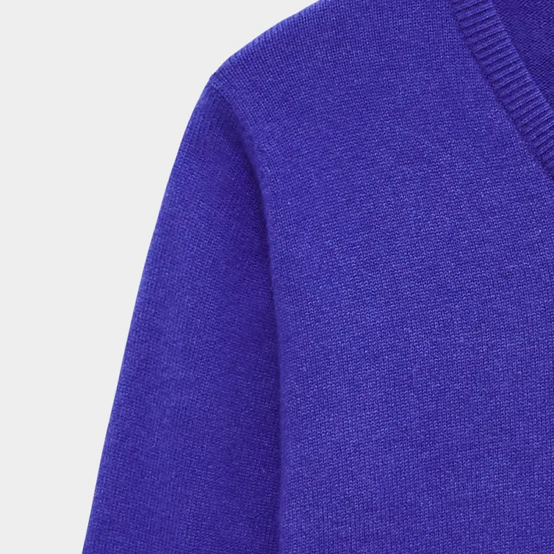 PRINGLE OF SCOTLAND SS24 Cashmere Sweater Men's Cobalt Blue-1