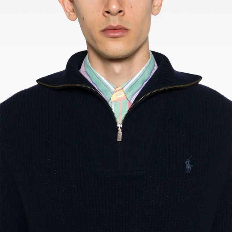 Polo Ralph Lauren Polo Pony embroidered Waffle knit Jumper-4