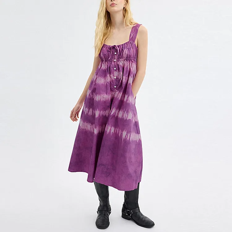 COACH SS24 Sleeveless Dress Women's Purple-1