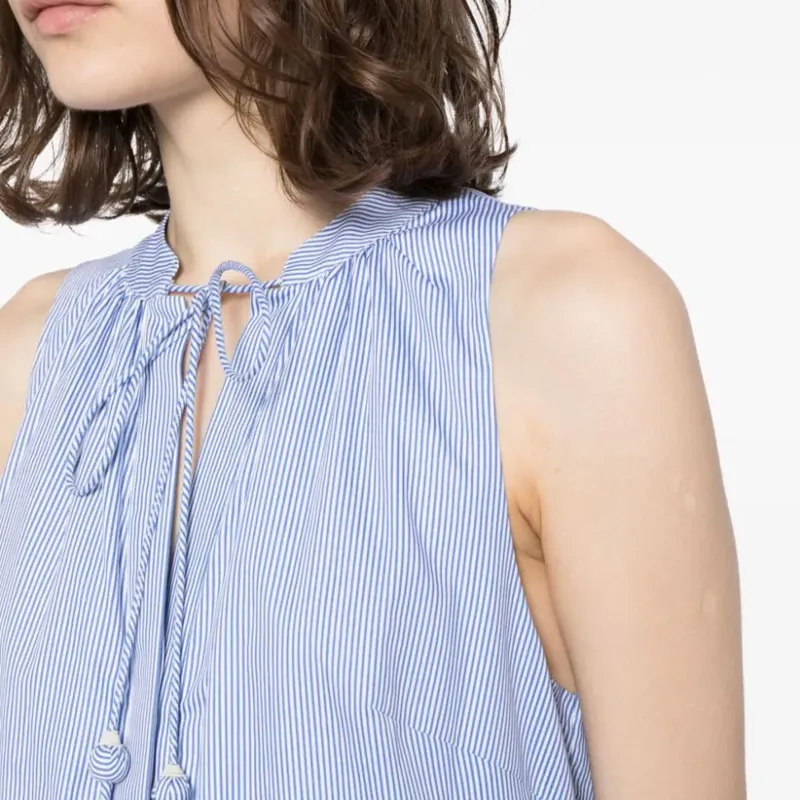 Sachin & Babi Positano Pinstripe pattern Midi Dress-3