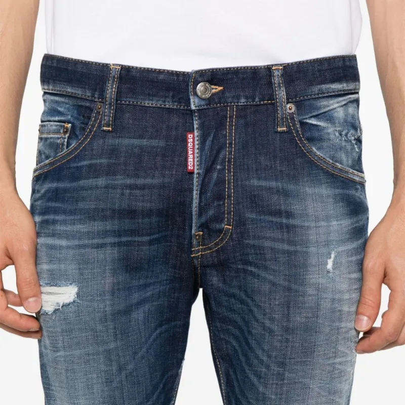 DSQUARED 2 Distressed Logo Tag Jeans-4