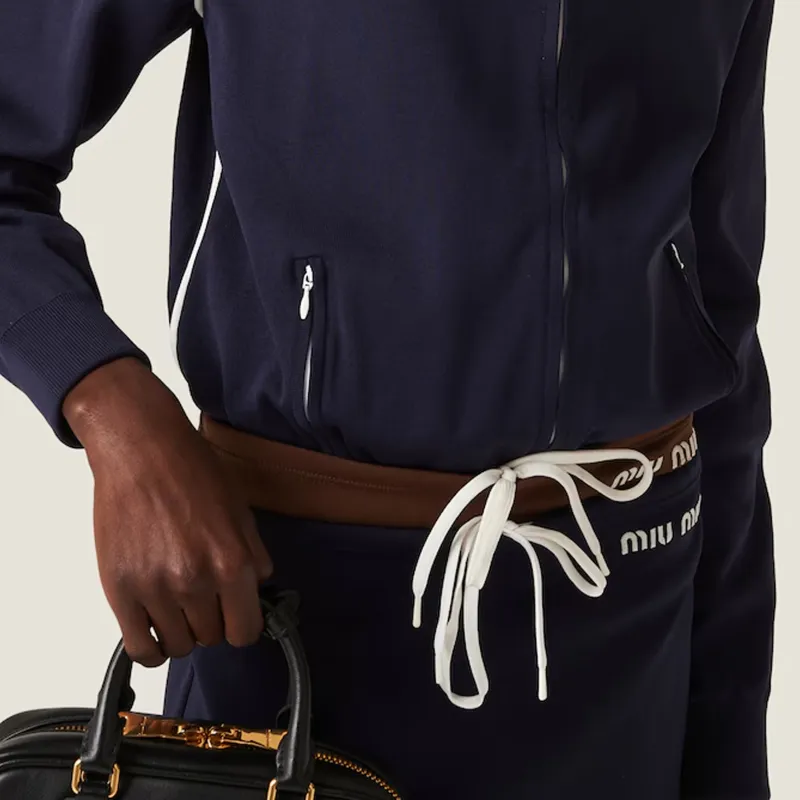 MIU MIU Logo Embroidered Mini Skirt-1