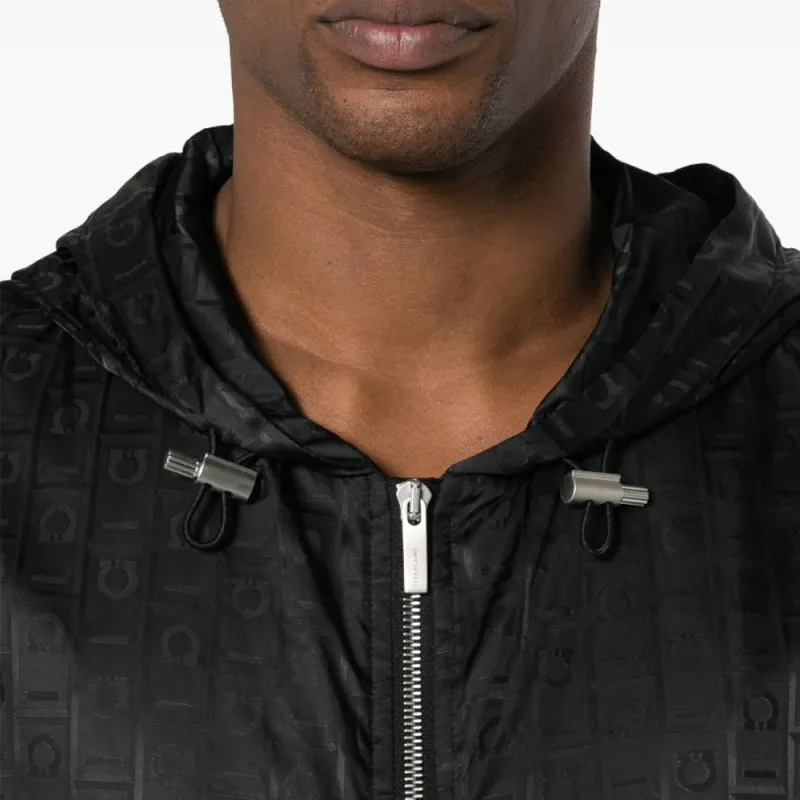 Ferragamo Gancini jacquard Rain Jacket-4