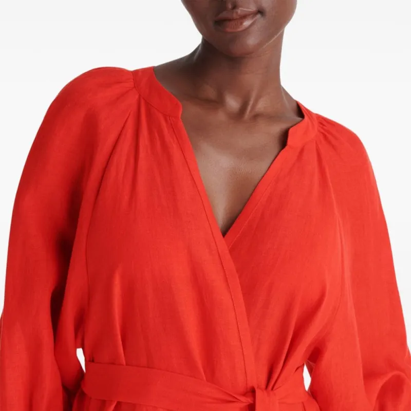 Eres Joie Linen Wrap Dress-3