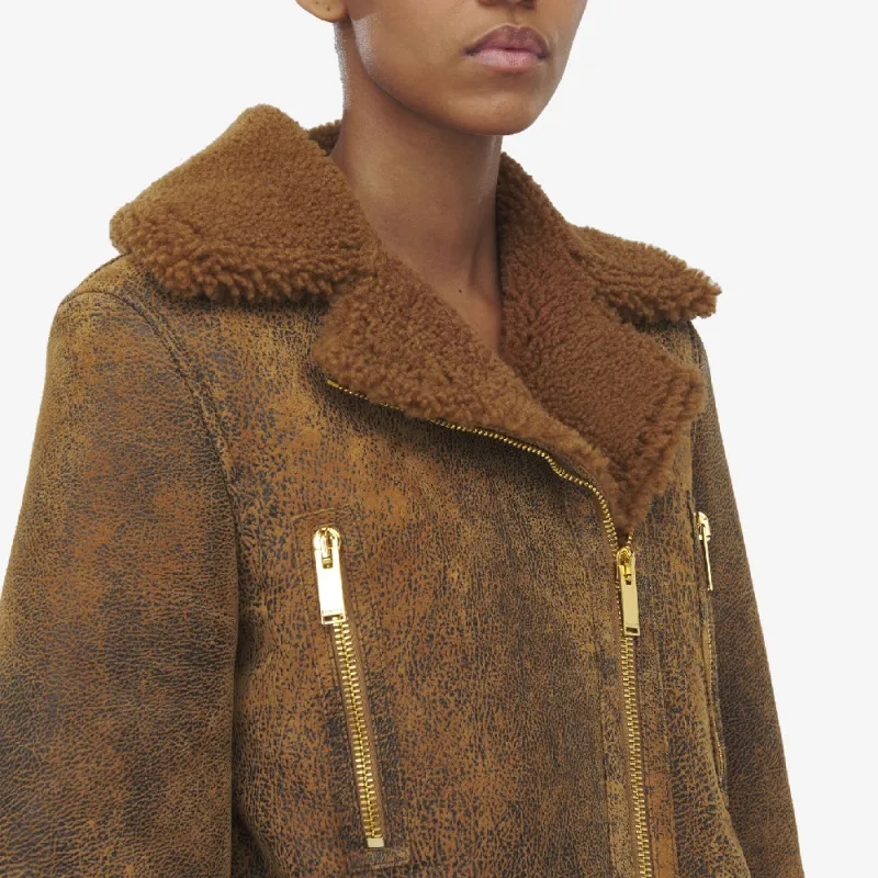 Alexander McQueen Off-Center Zip Aviator Jacket-5