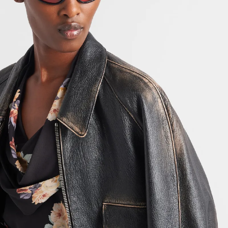 PRADA Zipped Belted Jacket-3