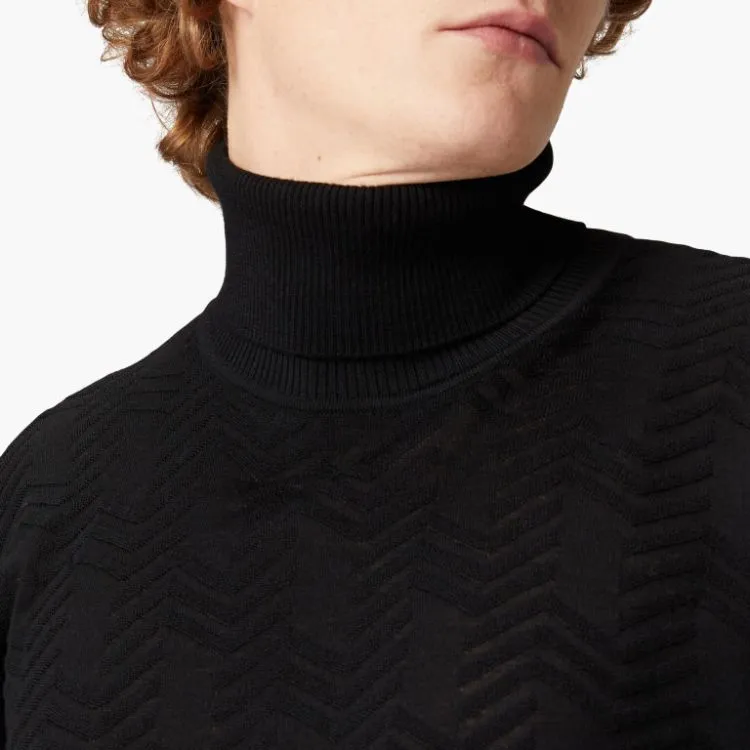 MISSONI Tone On Tone Chevron Turtleneck Pullover-4