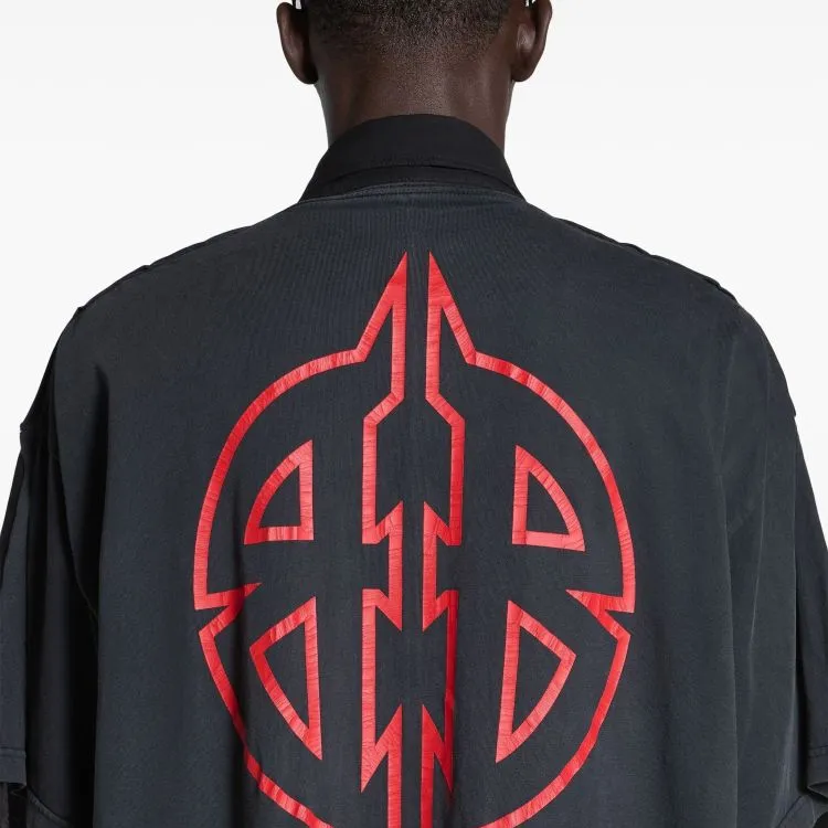 Balenciaga Graphic print Frayed Shirt-5