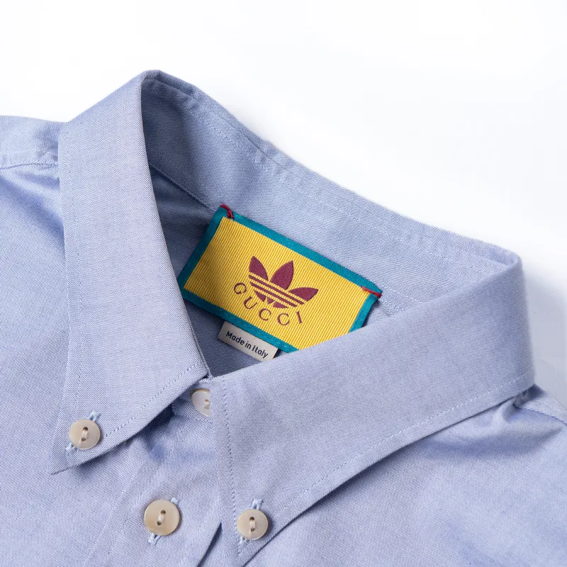 GUCCI X Adidas Oxford Cotton Shirt - POIZON