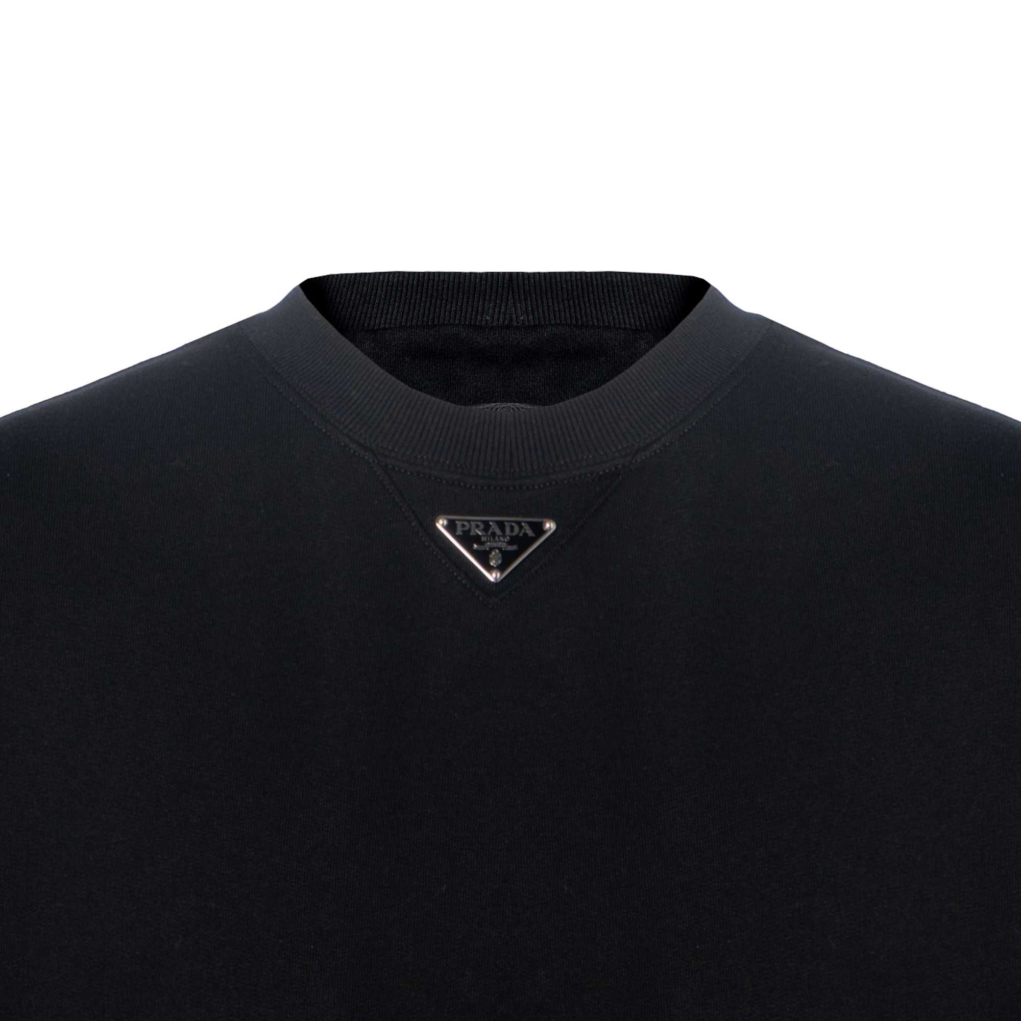 PRADA SS23 Men Solid Round Neck Pullover Long Sleeve