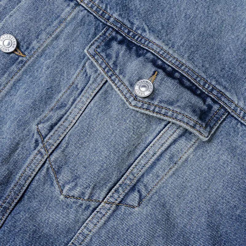 Balenciaga Oversized Political Campaign Logo Denim Jacket-7