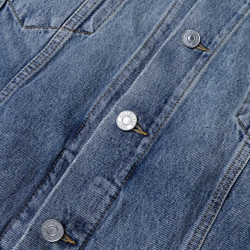 Balenciaga Oversized Political Campaign Logo Denim Jacket-8