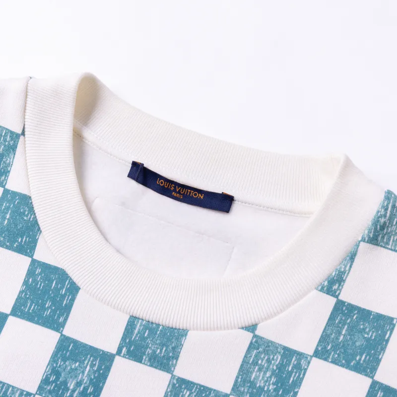 LOUIS VUITTON Damier Printed Crewneck-6