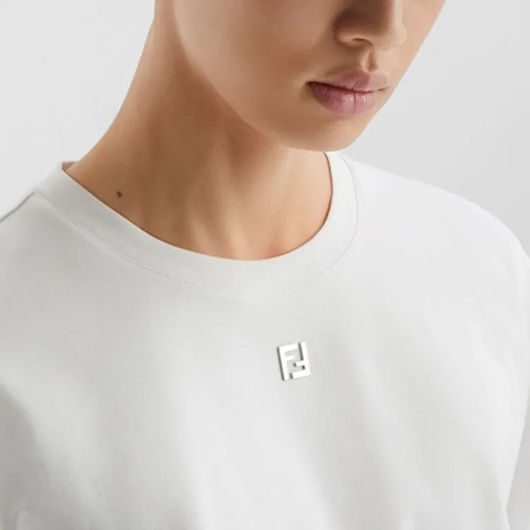 FENDI Ff Plaque Crewneck T Shirt-2