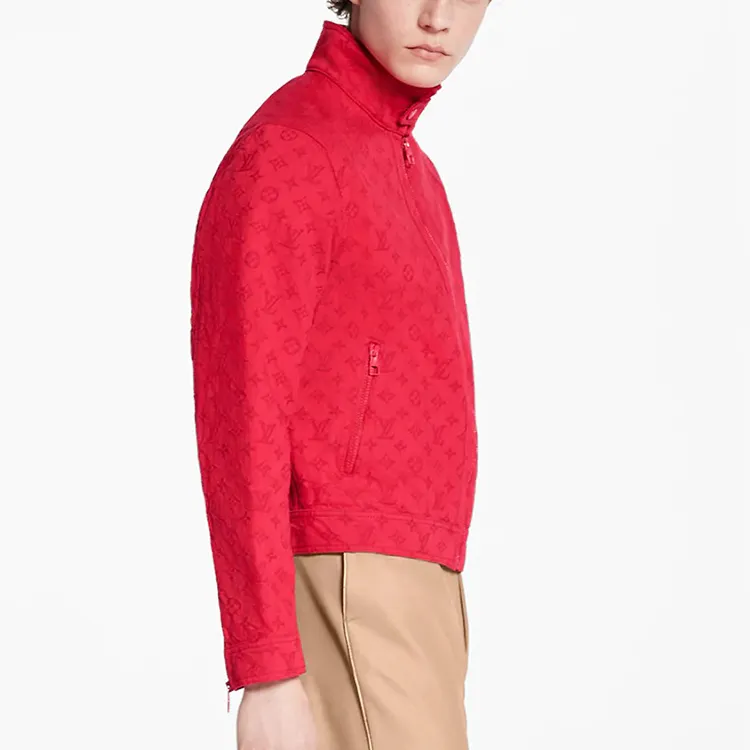 LOUIS VUITTON Denim Jacket Men's Red-2